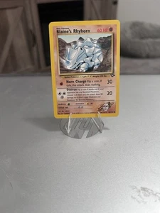 Blaine's Rhyhorn 65/132 Gym Challenge NM WOTC Vintage - Picture 1 of 2