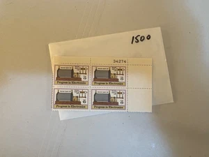 U. S. plate block- 1500  -Progress in Electronics - comb. shipping! - Picture 1 of 1