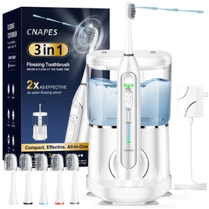 Cepillo de dientes eléctrico con hilo dental de agua combo en uno - cepillo de dientes de hilo dental sónico... - Imagen 1 de 7