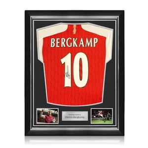Dennis Bergkamp Signed Arsenal 2023-24 Football Shirt. Superior Frame - Picture 1 of 5