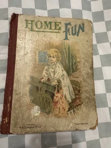 Antique Book Home Fun By M.A Donahue & Co Nursery Primer Series - Foto 1 di 17