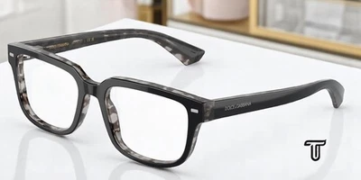 Lente de demostración Dolce & Gabbana DG3380 3403 negra sobre gris Habana 54 mm para hombre Foto 1 de 4