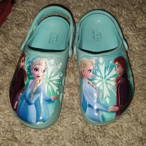 Crocs C 12 Zapatos Confort Niños Disney Frozen Azul Icónico - Imagen 1 de 4