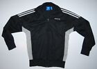 Adidas Herren klein schwarz grau Kleeblatt Trainingsanzug Jacke Poly Track Top U selten R89