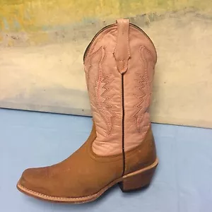 Botas de mujer Pecos Bill punta cuadrada Torque marrón talla 7-usadas - Imagen 1 de 12