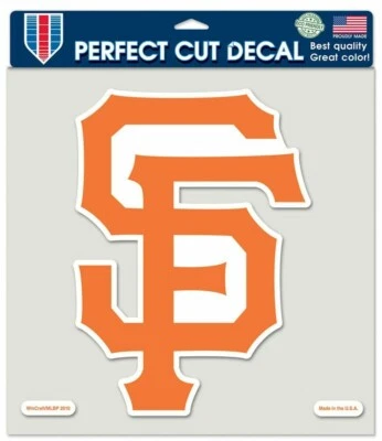 Set of 2-MLB San Francisco Giants Logo  8"x 8" Orange Auto Decal Stickers -NEW - Image 1 of 2