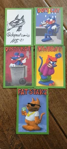 2021 LACC COMIC CON EXCLUSIVE DOPECAT COMICS PROMO CARD SET OF 5 WITH SKETCH - Picture 1 of 1