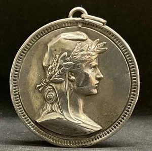 Argentina 1920´ antique Marianne figure silver 17.3 grams wonderful design medal - Imagen 1 de 13