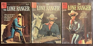 The LONE RANGER 133, 135, 136, 142, 144 Clayton Moore ~ Dell Comics Bag/Board - Picture 1 of 23
