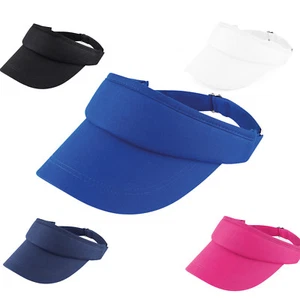 BEECHFIELD SUN VISOR SPORTS CAP 5 COLOURS GOLF TENNIS HEAVY COTTON - Picture 1 of 5