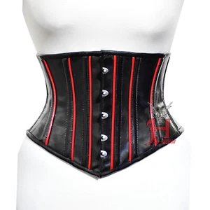 Unterbrustkorsett Rot Lack Corsage tolles Taillen training PVC Underbust Corsets - Picture 1 of 4