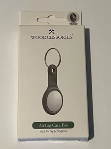 WOODCESSORIES AirTag Keychain Case Bio - Grey - Includes Anti-Scratch Film! - Picture 1 of 4