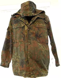 VINTAGE WINNEN GERMAN CAMOUFLAGE MAR PAT WOODLAND MILITARY HOOD JACKET COAT LG - Picture 1 of 10