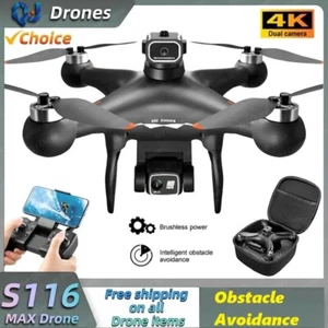 RC Quadcopter Professional Obstacle Avoidance Drone HD D Dual Camera +2 Battery - Picture 1 of 5