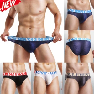 Mens Summer Briefs Sexy Comfort Soft Waistband Casual Underpants Underwear Mesh - Picture 1 of 27
