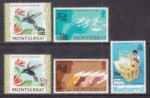 Montserrat #314 - 318 1974 aves, flores como nuevas nunca bisagras conjunto completo de 5 - Imagen 1 de 1
