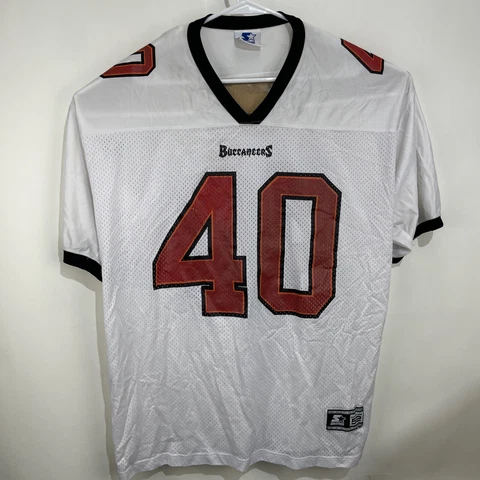 VINTAGE Starter Mike Alstott #40 Tampa Bay Buccaneers NFL Jersey size XL 52 Cover