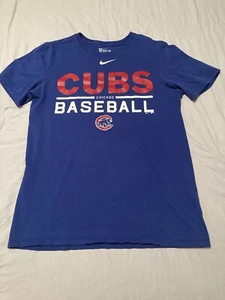 Camiseta Nike Chicago Cubs azul manga corta para hombre talla pequeña algodón ""The Tee"" MLB - Imagen 1 de 5