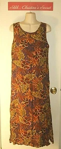 VINTAGE JANE ASHLEY Womens Dress Sleeveless Floral Colorful Midi Sz M *VG++ - Picture 1 of 5