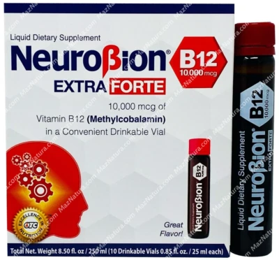 Neurobion B12 Extra Forte, complejo B 10 frascos Foto 1 de 3