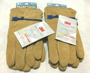 WELLS LAMONT LEATHER WINTER COLD WEATHER 3M INSULATED GLOVES - X LARGE 2 PACK - Picture 1 of 9