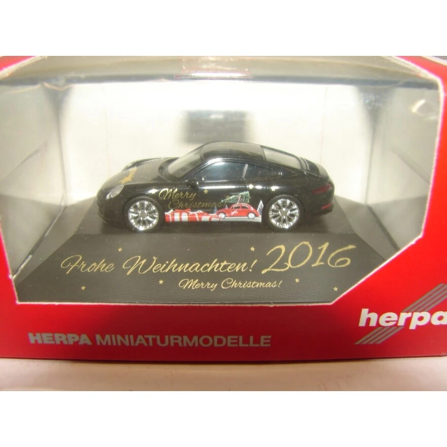 Herpa 101998 - Porsche 911 Carrera 4S " Weihnachts-Pkw 2016 " 1/87 Merce Nuova - Immagine 1 di 1