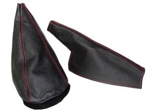 Schalt- & Handbremsmanschette für Mini Cooper Classic bis 2000 Leder rote Naht - Bild 1 von 8