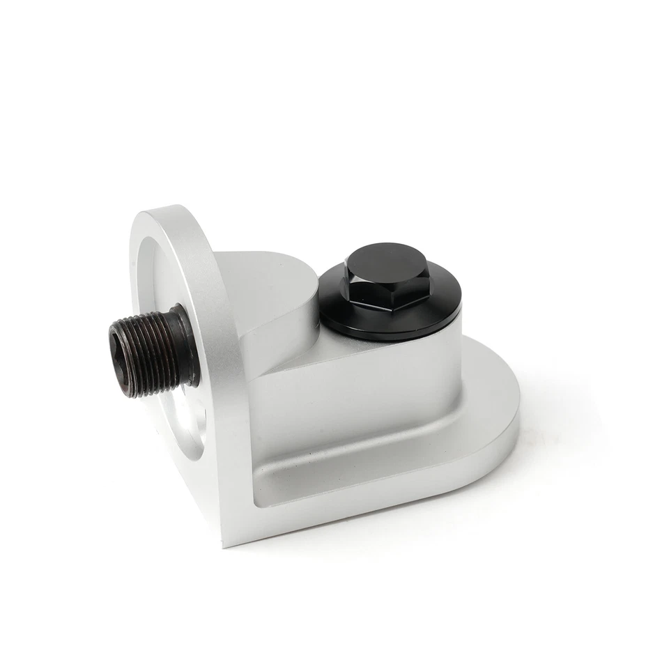 Adaptador de filtro de óleo de tarugo M-6880-B50 90 graus para 1965-1995 Ford Mustang prata - Imagem 1 de 4