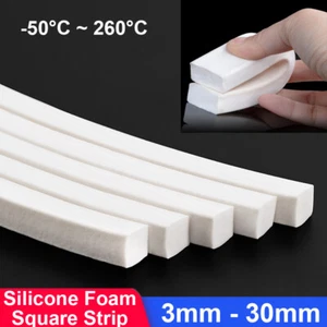 Silicone Foam Square Strip ,Soundproofing Windows Sealing Strip Width 3mm - 30mm - Picture 1 of 11