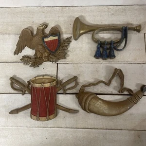 Vintage Sexton USA Wall Decoration Colonial 4 Pieces Fast Shipping - Picture 1 of 9