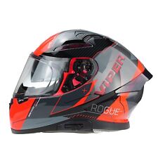 Full Face Motorcycle Sports Road Legal ViPER RSV95 Race Crash Helmet Disc Lock With Pinlock Lens L