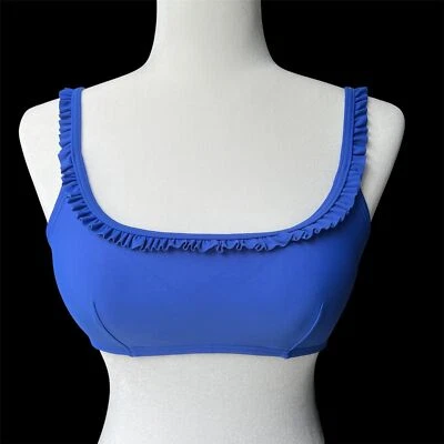 Tommy Hilfiger Natación Talla M Mediano Volantes Balconette Tazas Extraíbles Azul Foto 1 de 4