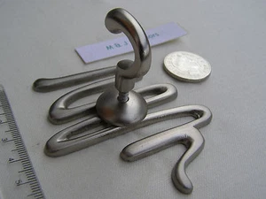 Large Satin Chrome tieback hooks, holdback, embrace - Picture 1 of 4