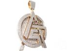 2Ct Round Cut Simulated Diamond Custom Pendant For GAMER 14k Yellow Gold Plated