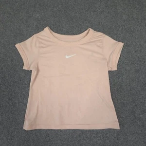 Nike Shirt Kids XSMALL Pink Dri Fit Short Sleeve T Shirt Casual Swoosh Size XS - Picture 1 of 14