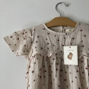 Konges Slojd Dress 4Y 4T Hana Lilu Lightweight Floral 100% Cotton Flutter Sleeve - Picture 1 of 10