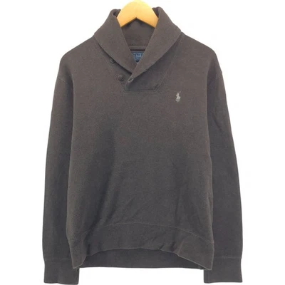 Vintage POLO by Ralph Lauren shawl collar sweatshirt with one-point logo siz... - Image 1 of 4