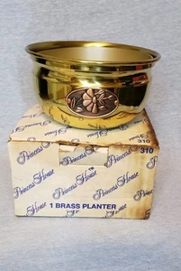 Princess House Messing Pflanzgefäß mit herausnehmbarem Kunststoffeinsatz #310 - Bild 1 von 2