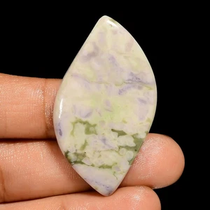 46.50 Cts Natural Peace Jade Cabochon Wire Wrap Jewelry Making 44X24X5 mm - Picture 1 of 6
