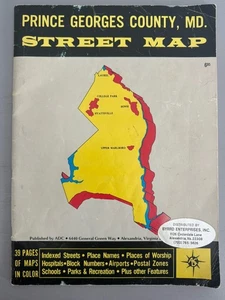 ADC Street Map Atlas PRINCE GEORGES COUNTY MARYLAND 1985 Vintage 39 Pages - Picture 1 of 3