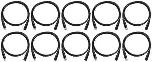10 Rockville RDX5M5 5' 5-Pin Male-Female DMX Lighting Cables 100% Copper - Picture 1 of 2