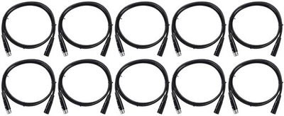 10 Rockville RDX5M5 5' 5-Pin Male-Female DMX Lighting Cables 100% Copper - Image 1 of 2