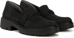 BZees Women's Black Knit Fabric Muse Bow Loafers NW/OB 6.5M - Picture 1 of 5