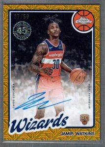 2025-26 Topps Jamir Watkins Rookie Auto 1980-81 Chrome Mojo Gold Refractor RC - Bild 1 von 2