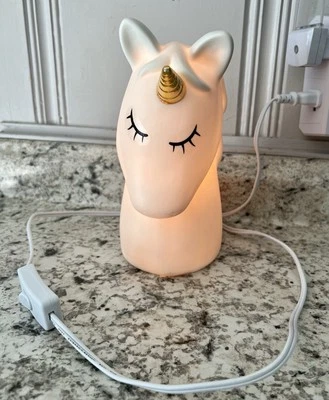 Ceramic Unicorn Nightlight Lamp White & Gold Accent Light- Target Exclusive EUC - Image 1 of 4