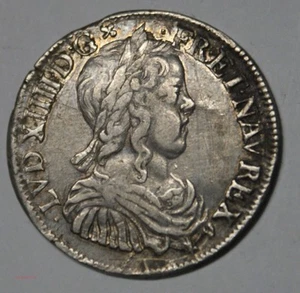 (USA) Demi écu 1646 N Montpellier LOUIS XIV TTB R3, lartdesgents.fr p3406 - Bild 1 von 2