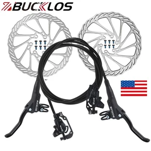 Pair Bike Hydraulic Disc Brake Set 160mm Rotor MTB Cycling Left Front Right Rear - Picture 1 of 16