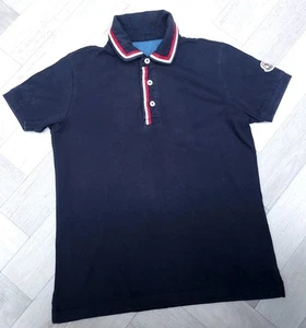 Moncler Jungen Polo T-Shirt Alter 10 Jahre MARINEBLAU Kurzarm Oberteil - Bild 1 von 6