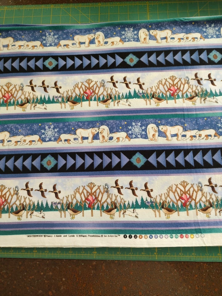 1 yd.quality flannel Winterwood Smith & Linda Milligan Possibilities for Avlin  - Image 1 of 1