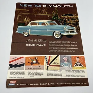 Plymouth Belvedere 1954 Vintage Print Ad 10.5”x13.5” Nostalgia - Picture 1 of 3
